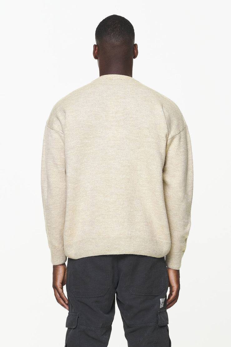 Pegador Logo Shaggy Knit Sweater Kingdom Beige