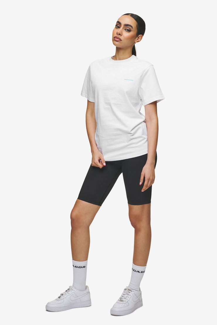 Pegador Logo Slim Tee White Sky Blue