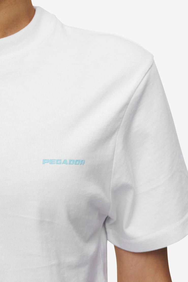 Pegador Logo Slim Tee White Sky Blue