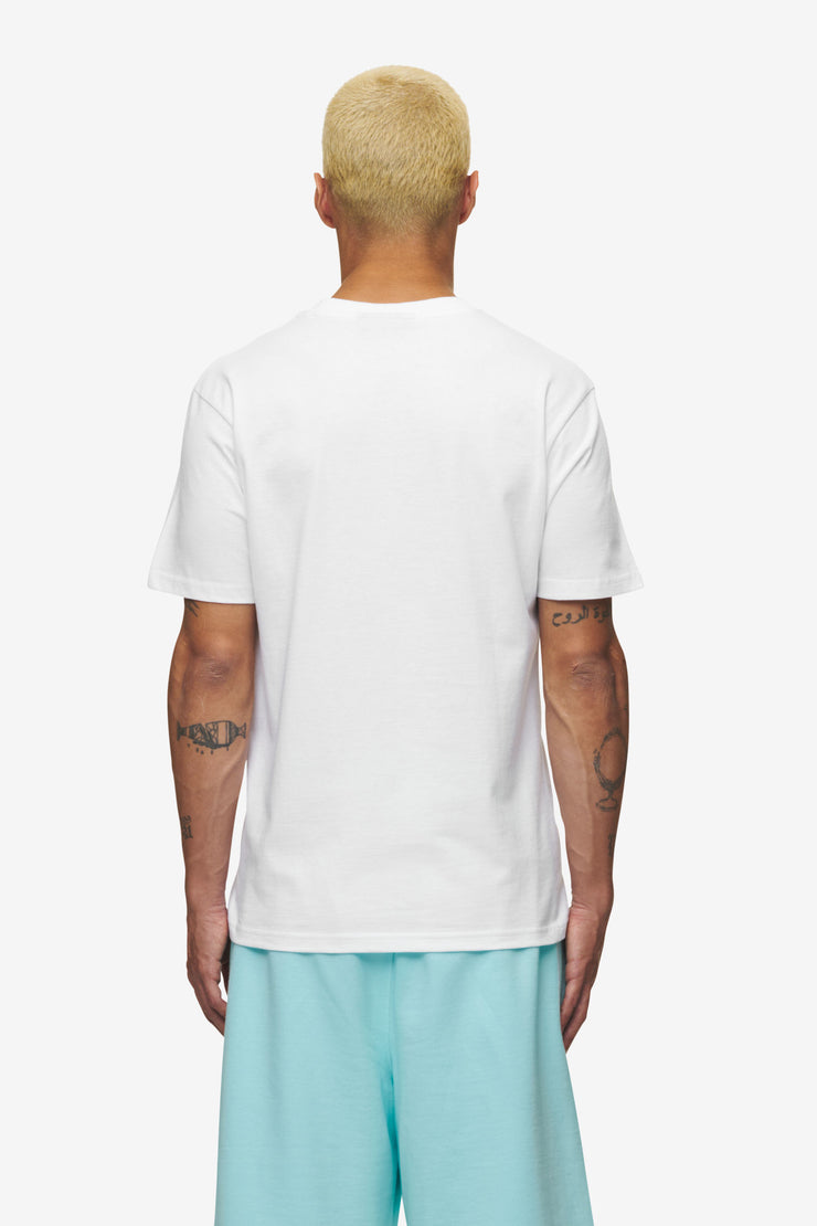 Pegador Logo Slim Tee White Sky Blue