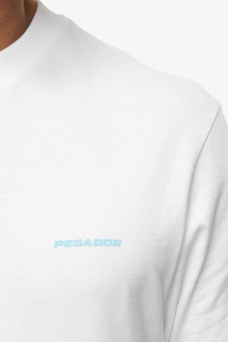 Pegador Logo Slim Tee White Sky Blue