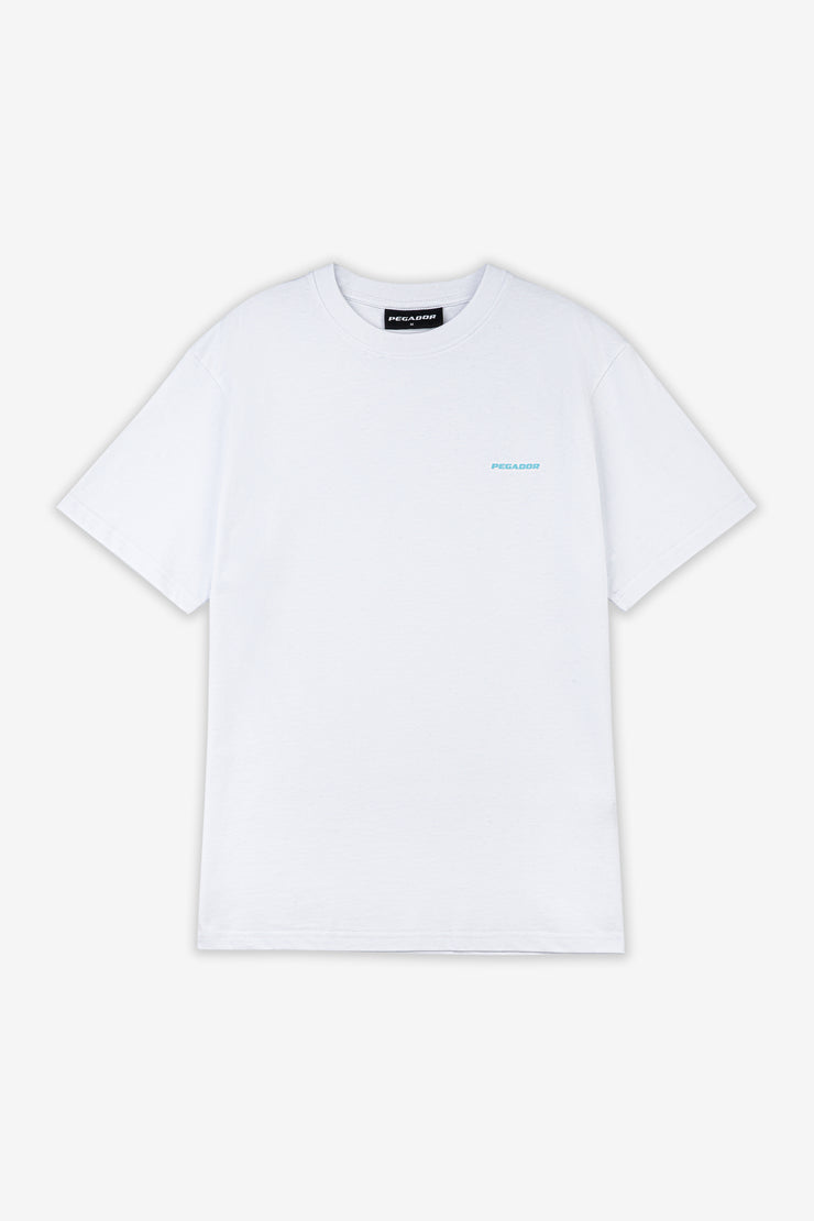 Pegador Logo Slim Tee White Sky Blue