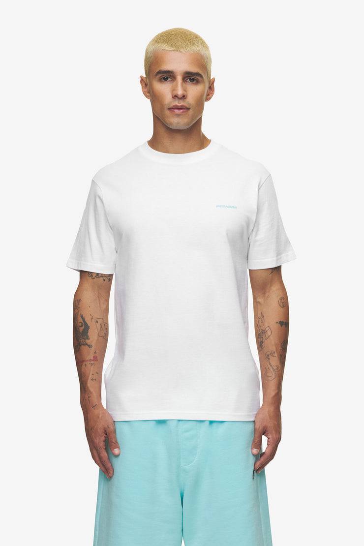 Pegador Logo Slim Tee White Sky Blue