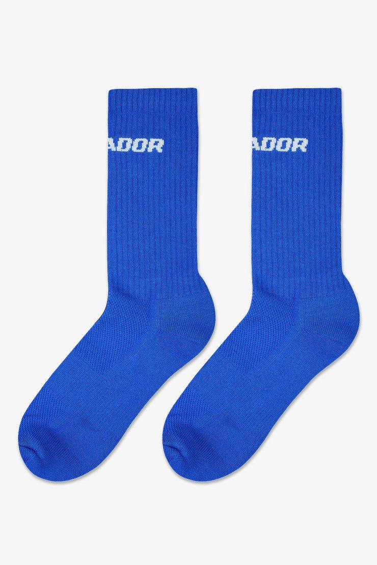 Pegador Logo Socks Deep Blue White