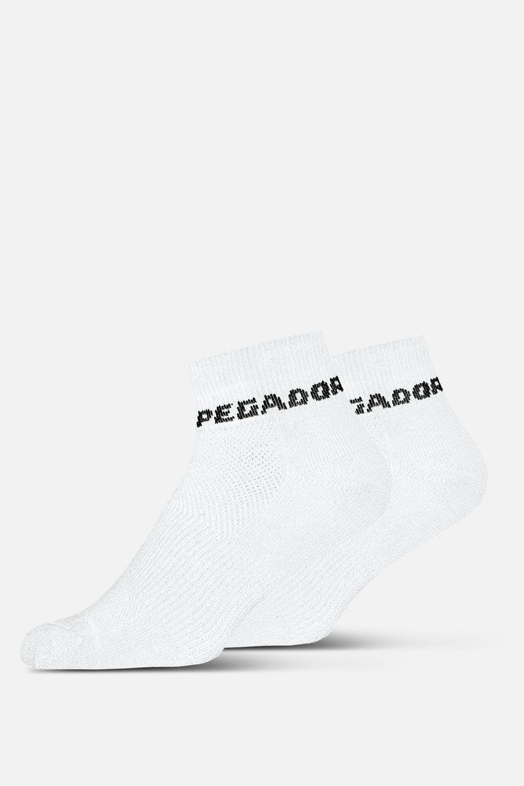 Pegador Logo Socks Low White Black