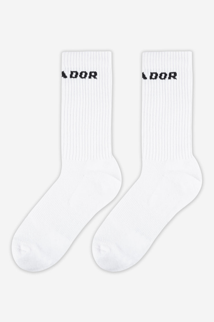 Pegador Logo Socks White Black