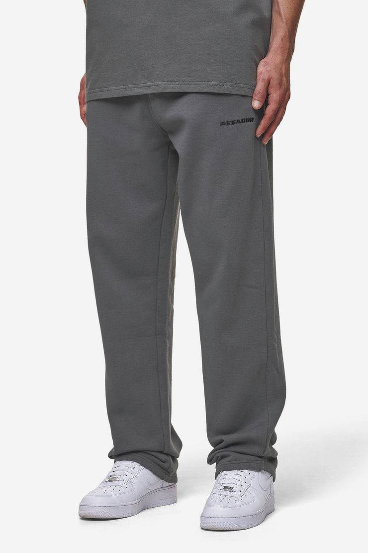 Pegador Logo Wide Sweat Pants Washed Anthracite