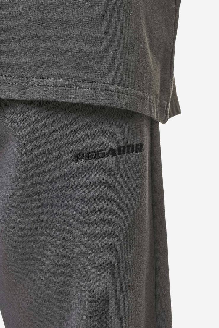 Pegador Logo Wide Sweat Pants Washed Anthracite