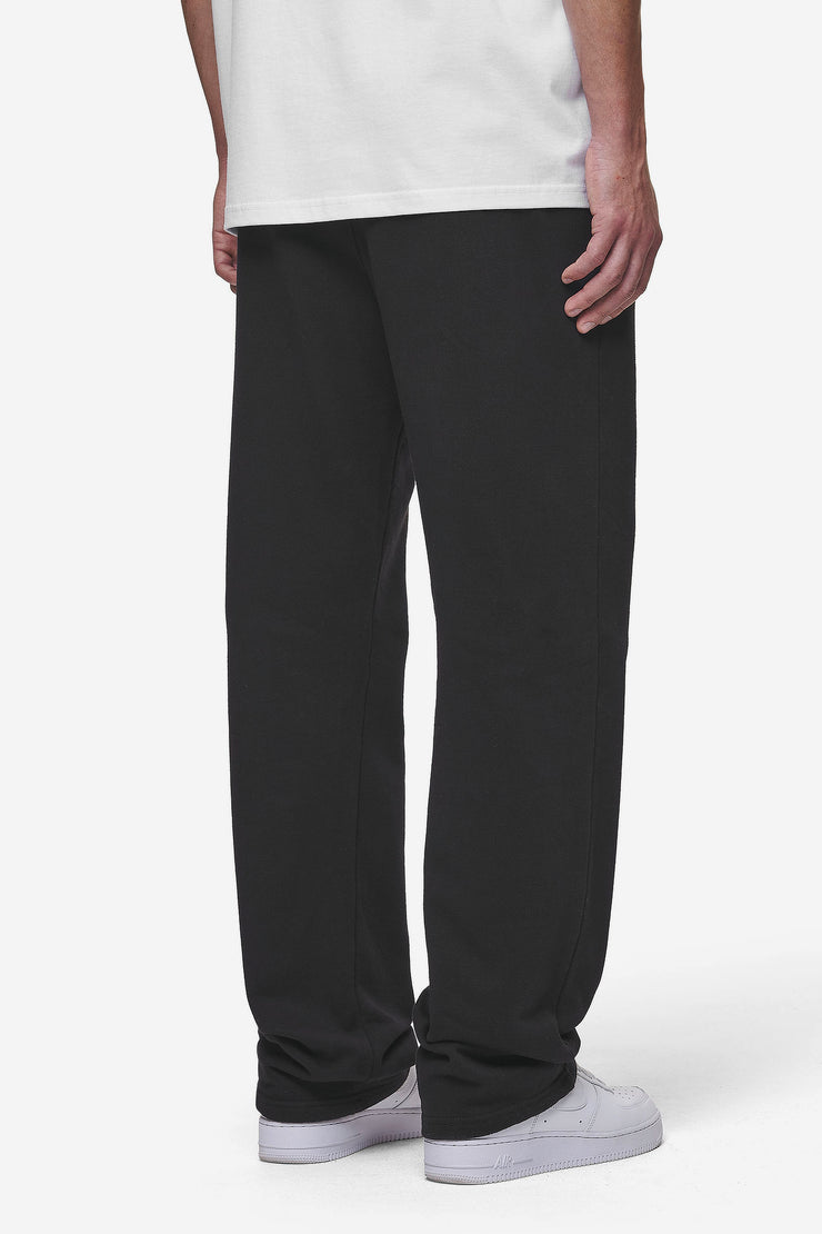 Pegador Logo Wide Sweat Pants Washed Black