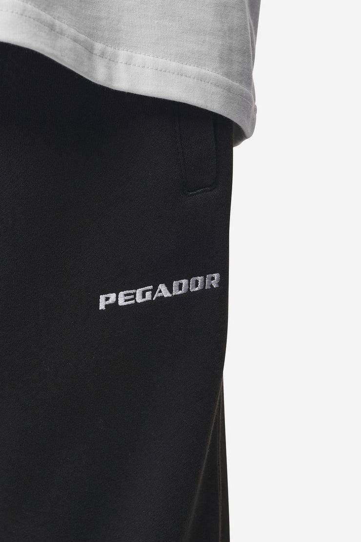 Pegador Logo Wide Sweat Pants Washed Black