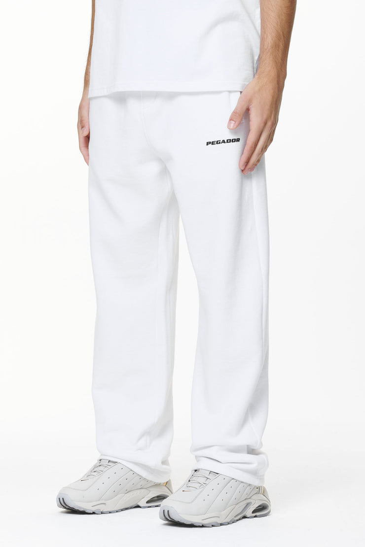 Pegador Logo Wide Sweat Pants White Gum