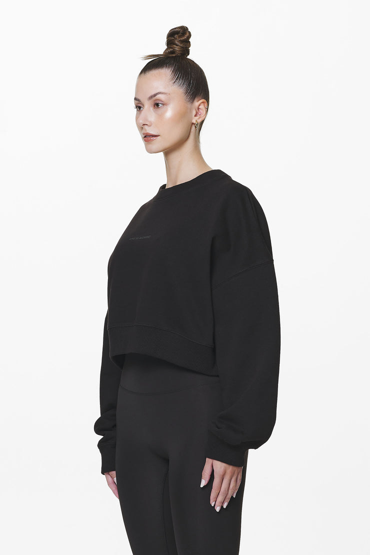 Pegador Londa Cropped Oversized Sweater Black Gum