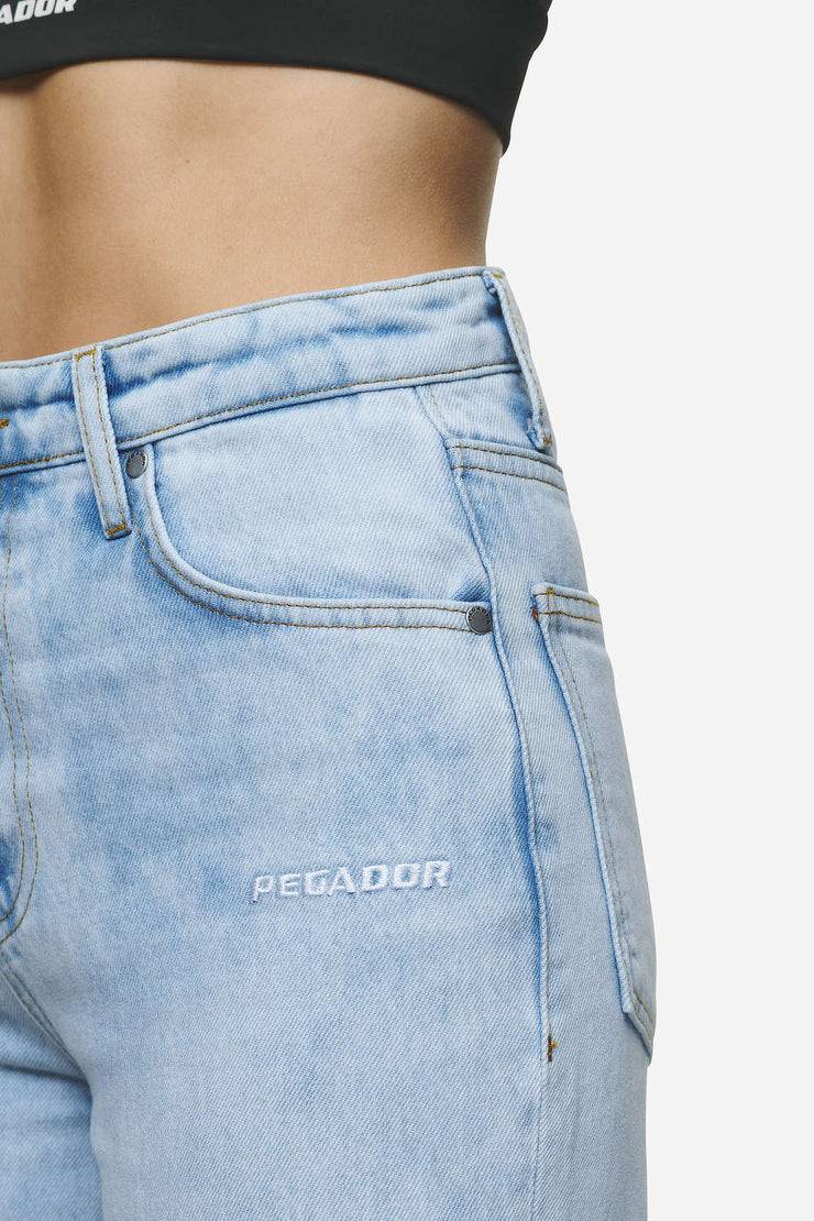 Pegador Lora Wide Leg Jeans Washed Light Blue