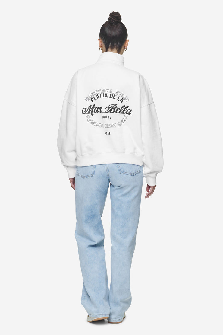 Pegador Luz Oversized Halfzip Sweater White