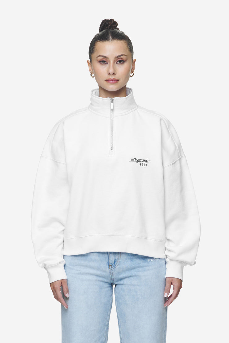 Pegador Luz Oversized Halfzip Sweater White