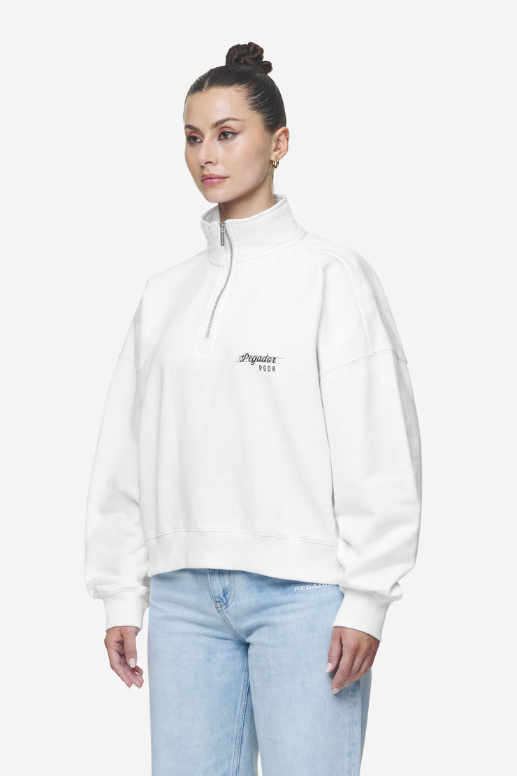 Pegador Luz Oversized Halfzip Sweater White