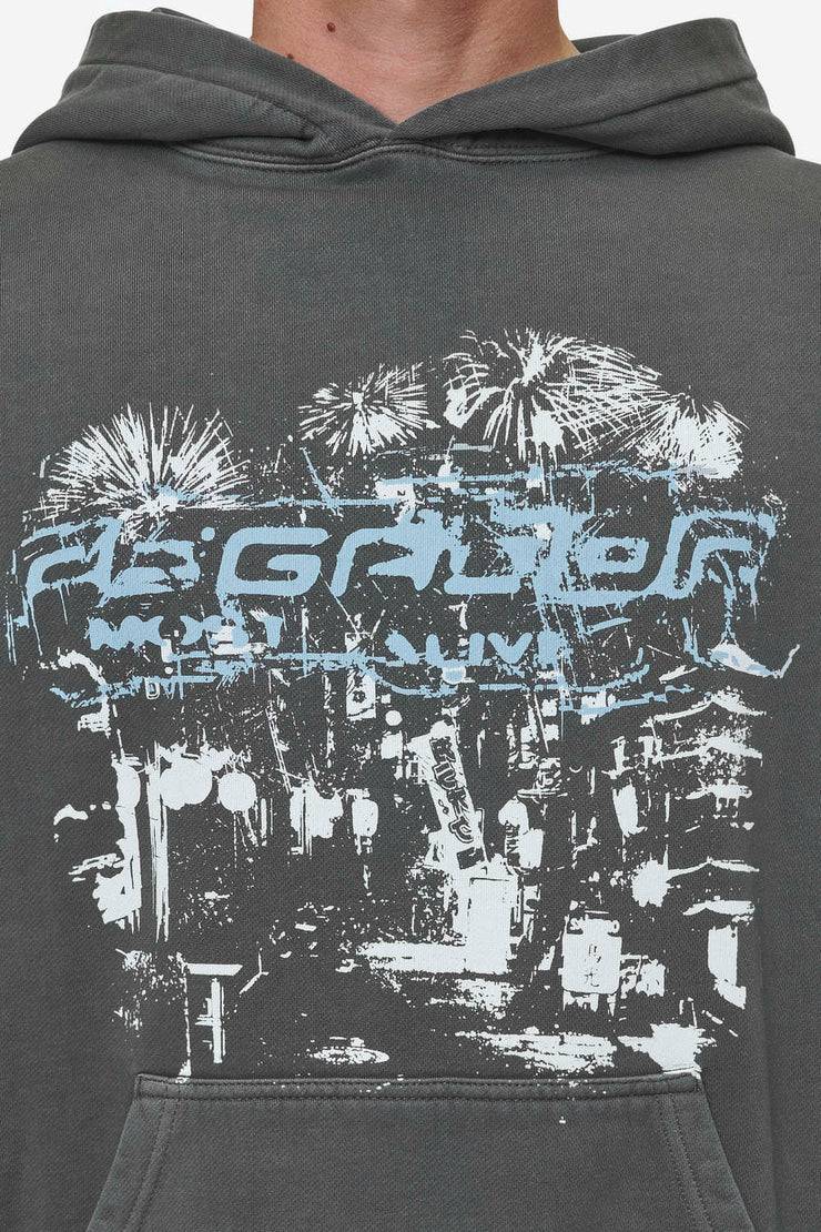 Pegador Macon Boxy Hoodie Washed Anthracite