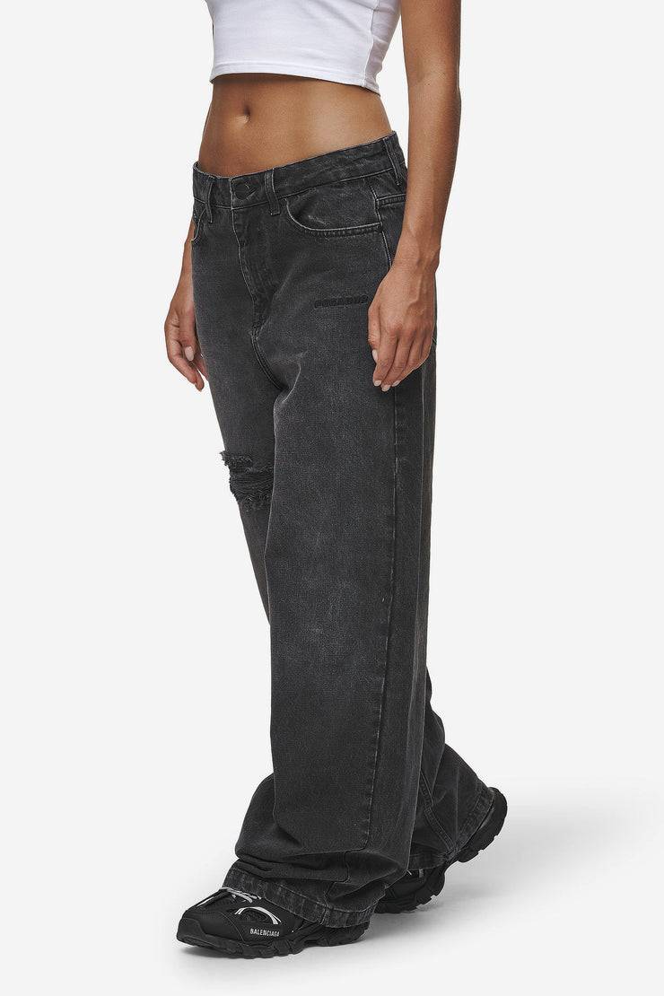 Pegador Mally Super Baggy Jeans Washed Deep Grey