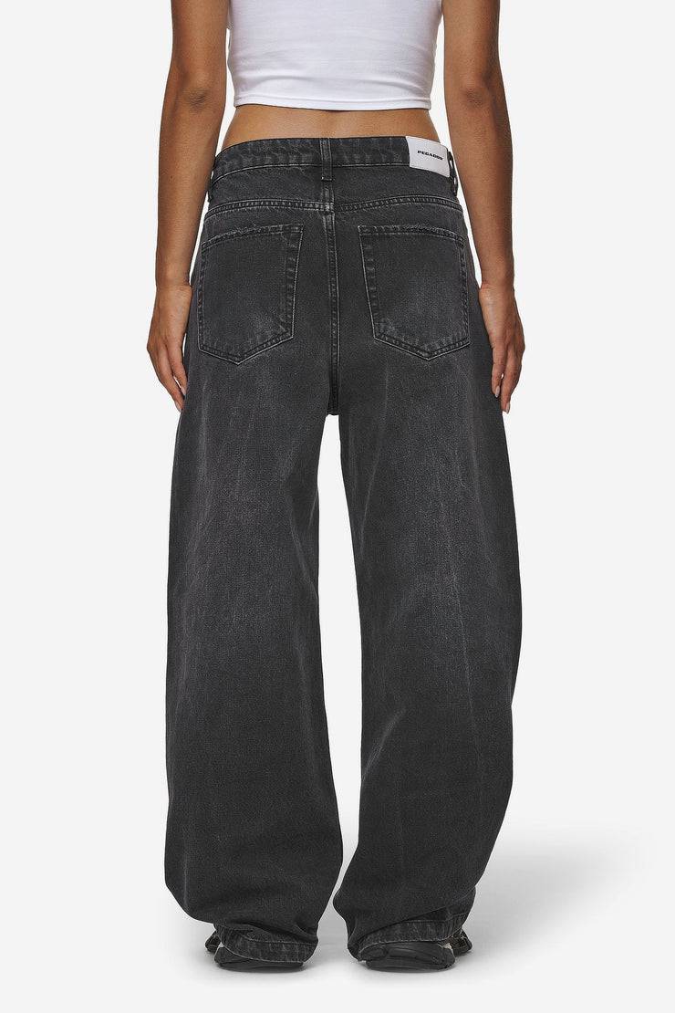Pegador Mally Super Baggy Jeans Washed Deep Grey