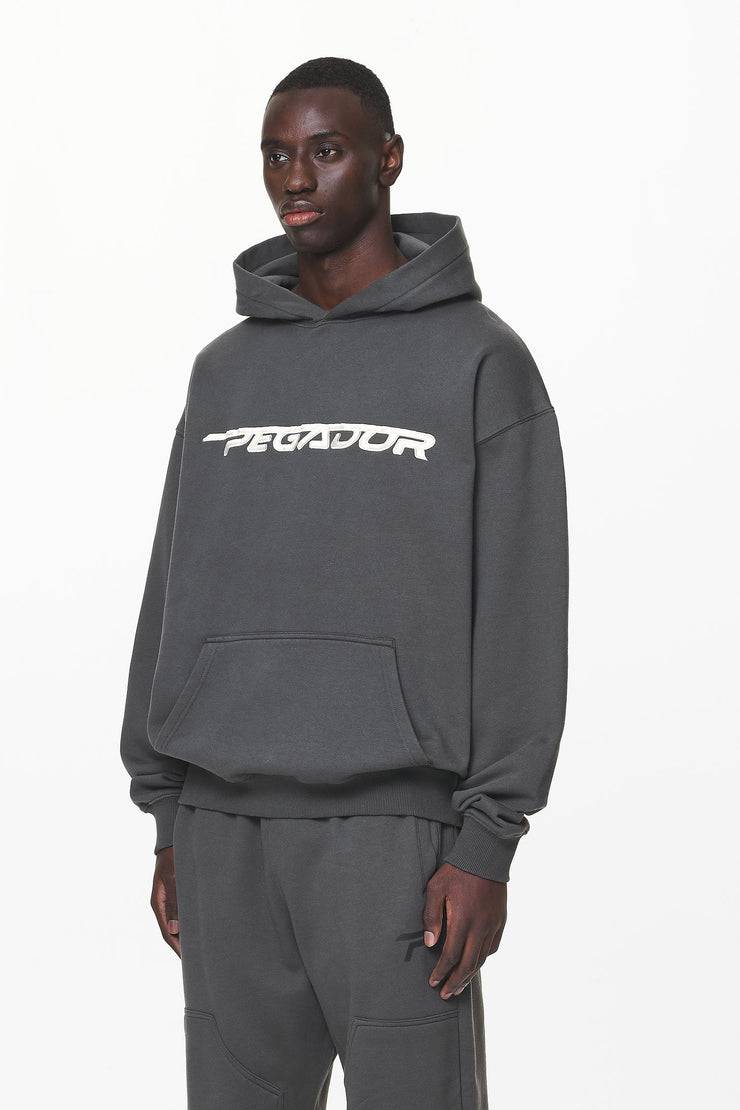 Pegador Manor Oversized Hoodie Washed Volcano Grey