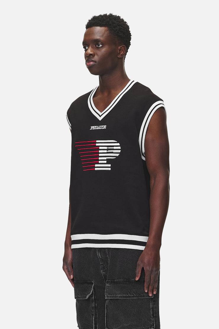 Pegador Marcy Oversized Sweat Vest Washed Black