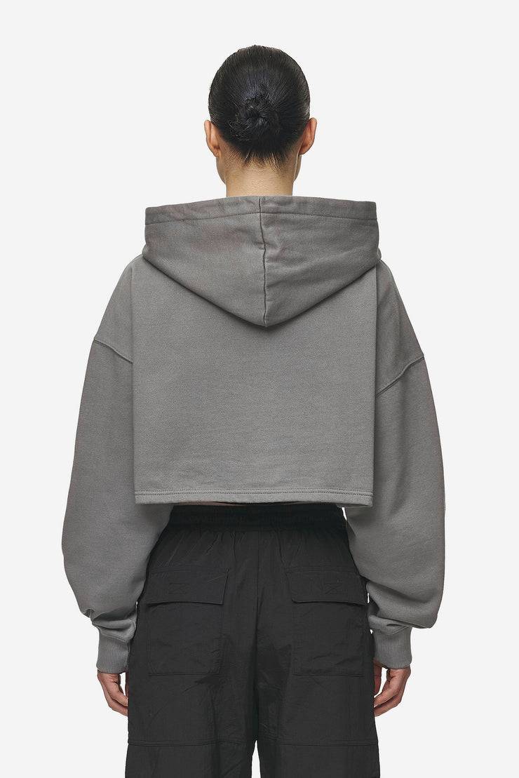 Pegador Mina Super Cropped Hoodie Washed Deep Grey