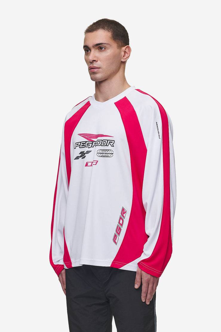 Pegador Mosco Longsleeve Jersey White Virtual Pink