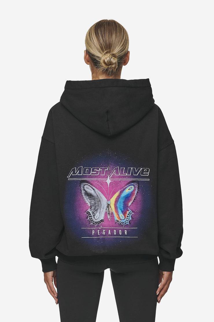 Pegador Nena Oversized Hoodie Washed Black