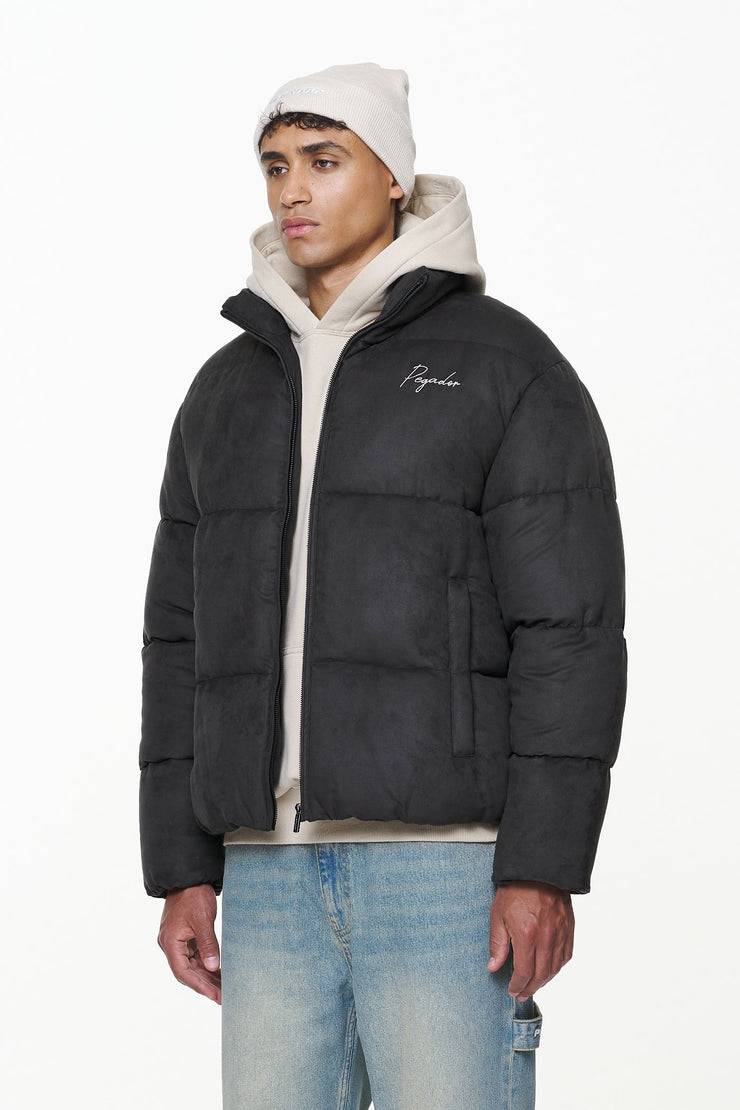 Pegador Neum Suede Puffer Jacket Black