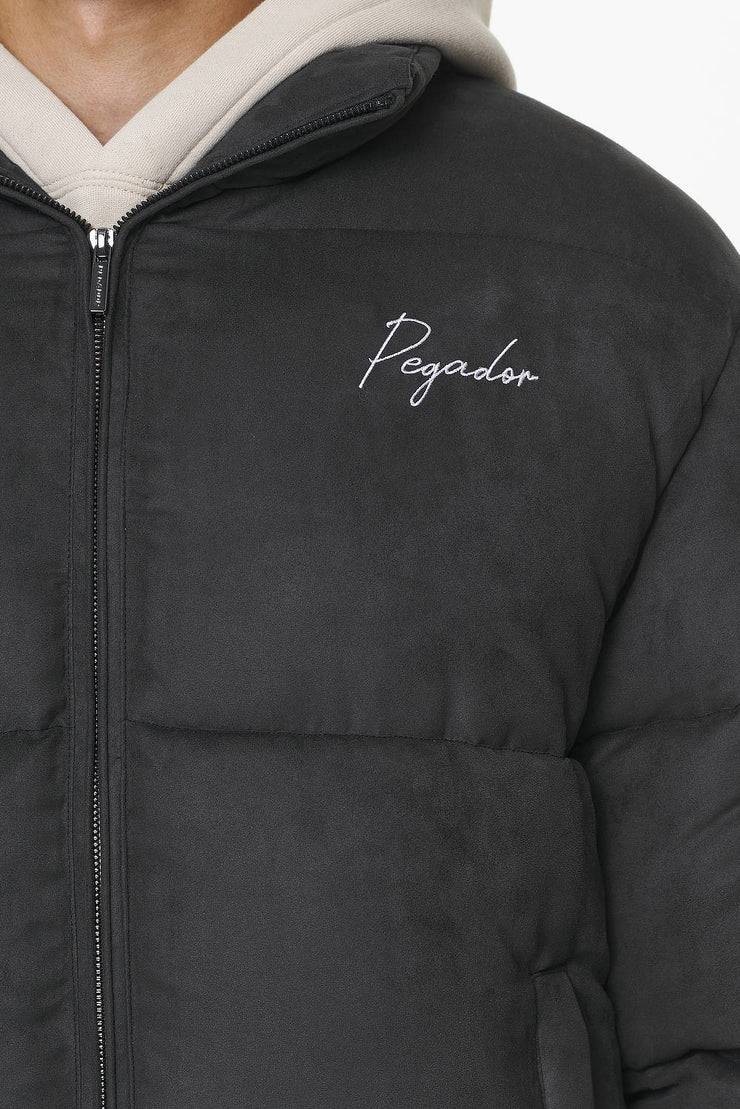Pegador Neum Suede Puffer Jacket Black