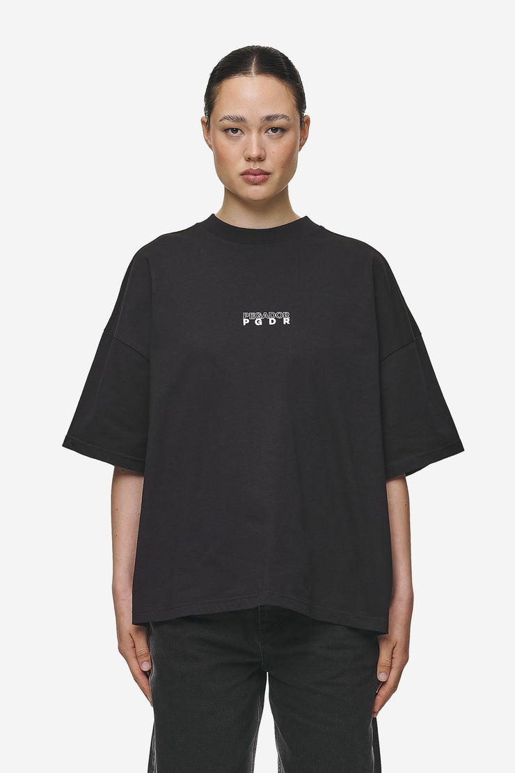 Pegador Nisa Heavy Oversized Tee Washed Black