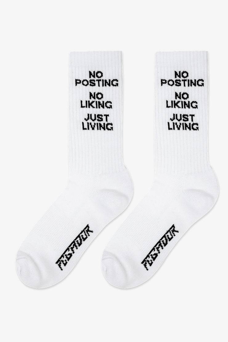 Pegador No Posting Socks White Black