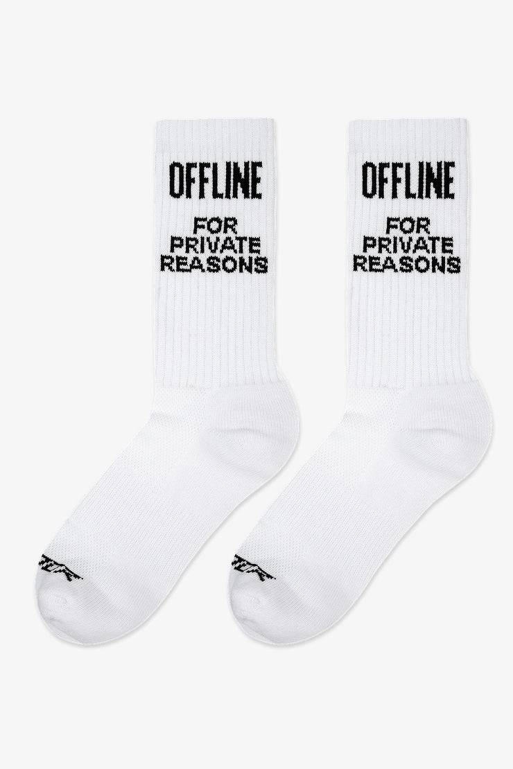 Pegador Offline Socks White Black