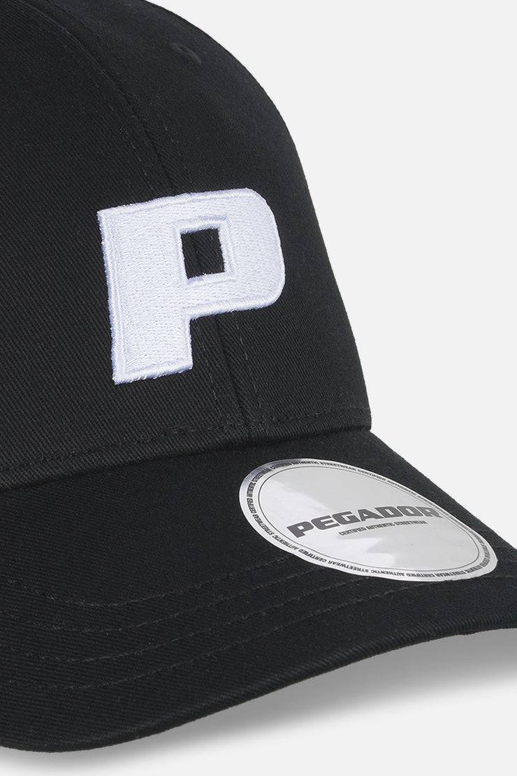 Pegador P Logo Cap Black White