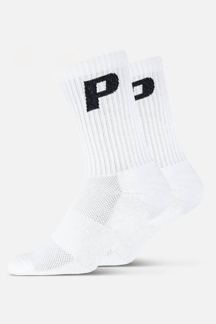Pegador P Logo Socks White Black