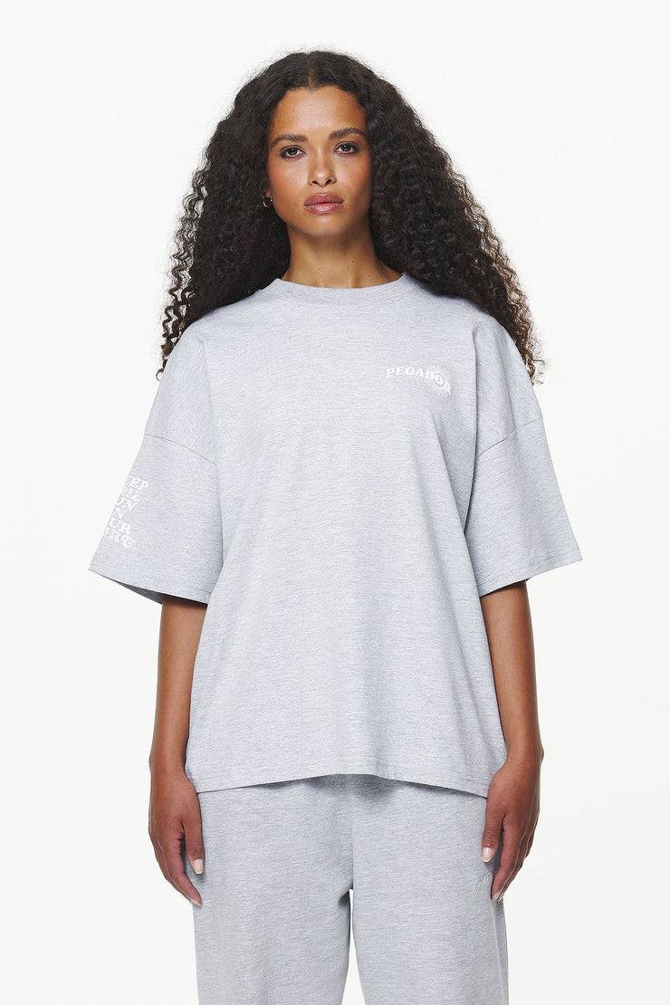 Pegador Pall Heavy Oversized Tee Grey Melange