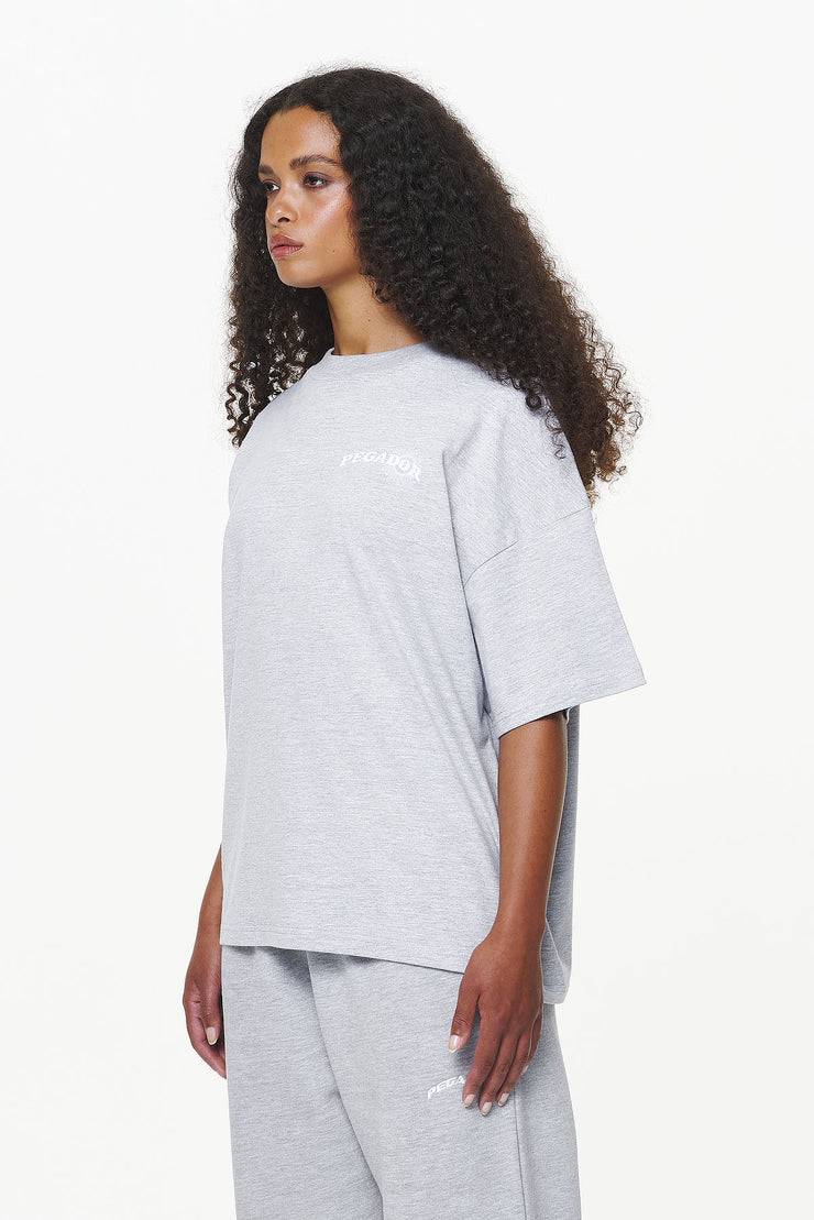 Pegador Pall Heavy Oversized Tee Grey Melange