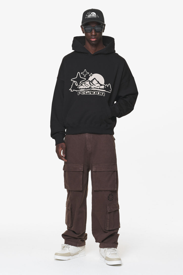 Pegador Pansy Boxy Hoodie Black