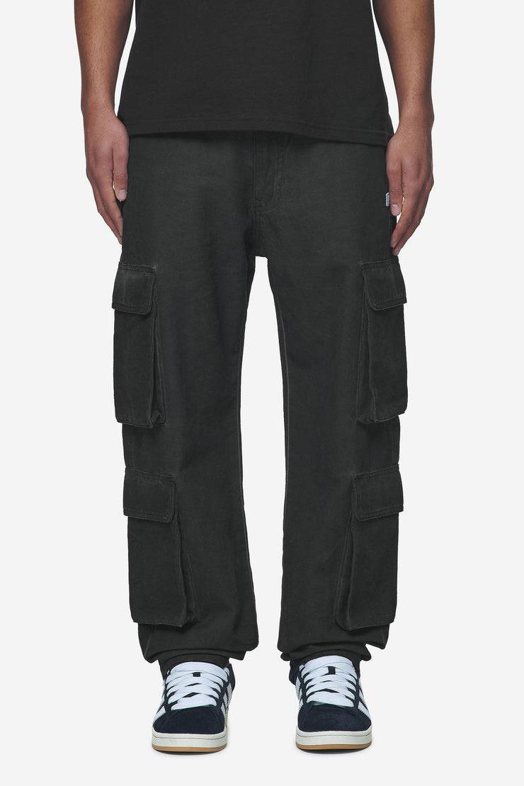 Pegador Preto Wide Cargo Pants Dyed Black