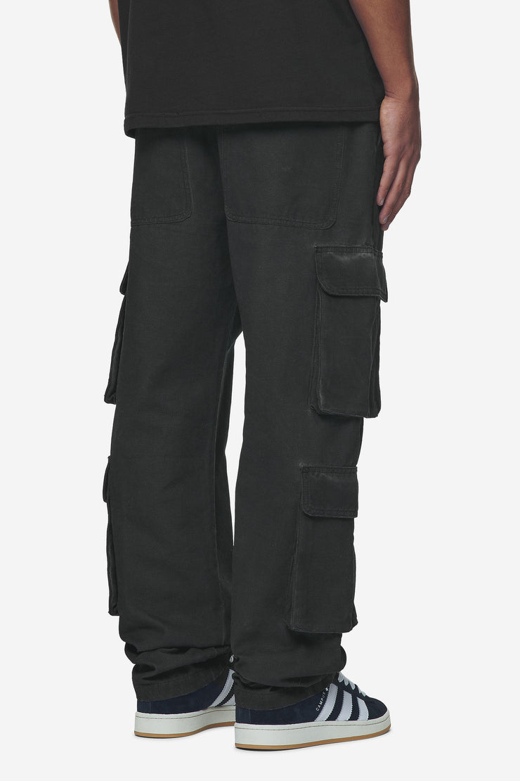Pegador Preto Wide Cargo Pants Dyed Black