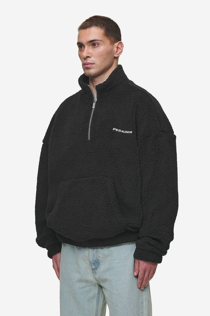 Pegador Puka Teddy Half Zip Sweater Black