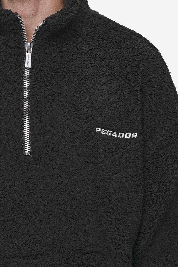 Pegador Puka Teddy Half Zip Sweater Black
