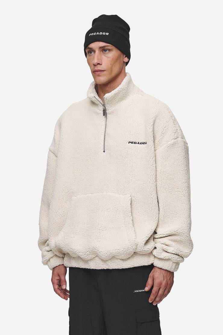 Pegador Puka Teddy Half Zip Sweater Light Beige