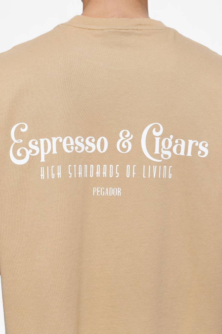 Pegador Racoon Boxy Tee Vintage Washed Espresso