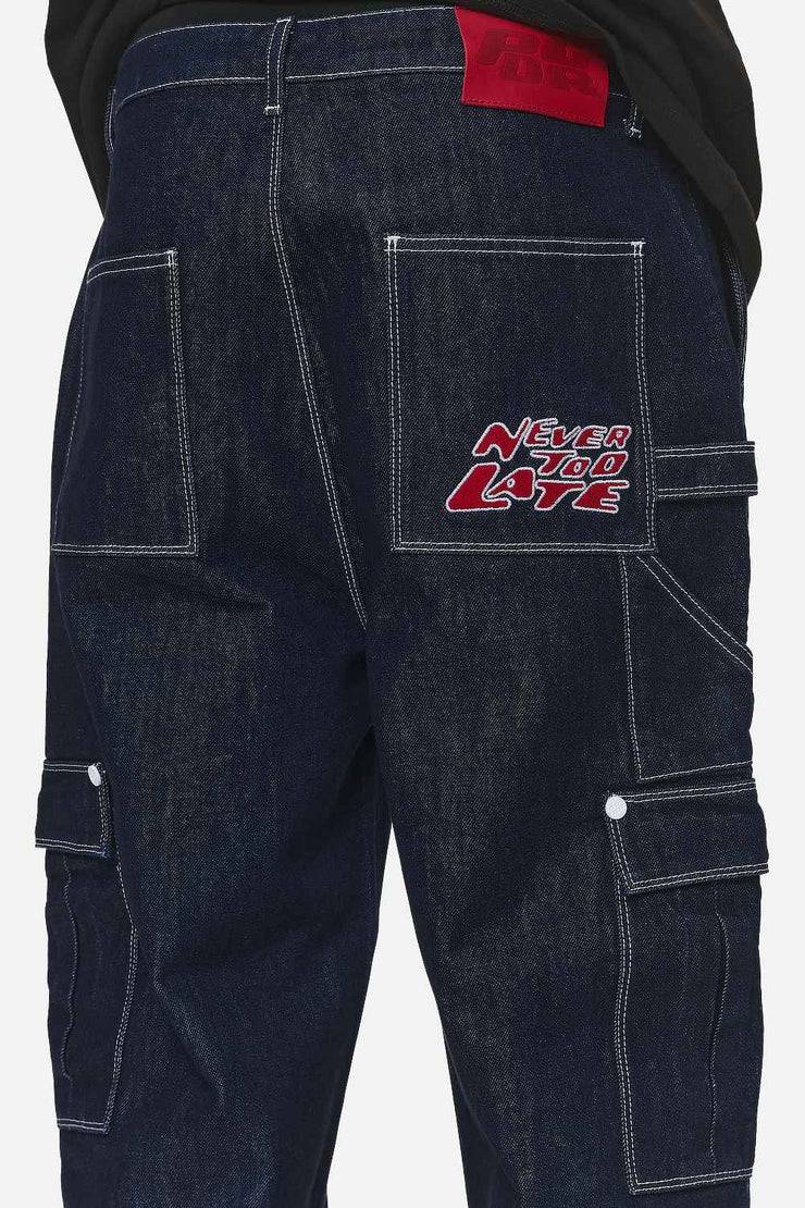 Pegador Renton Loose Jeans Dark Blue