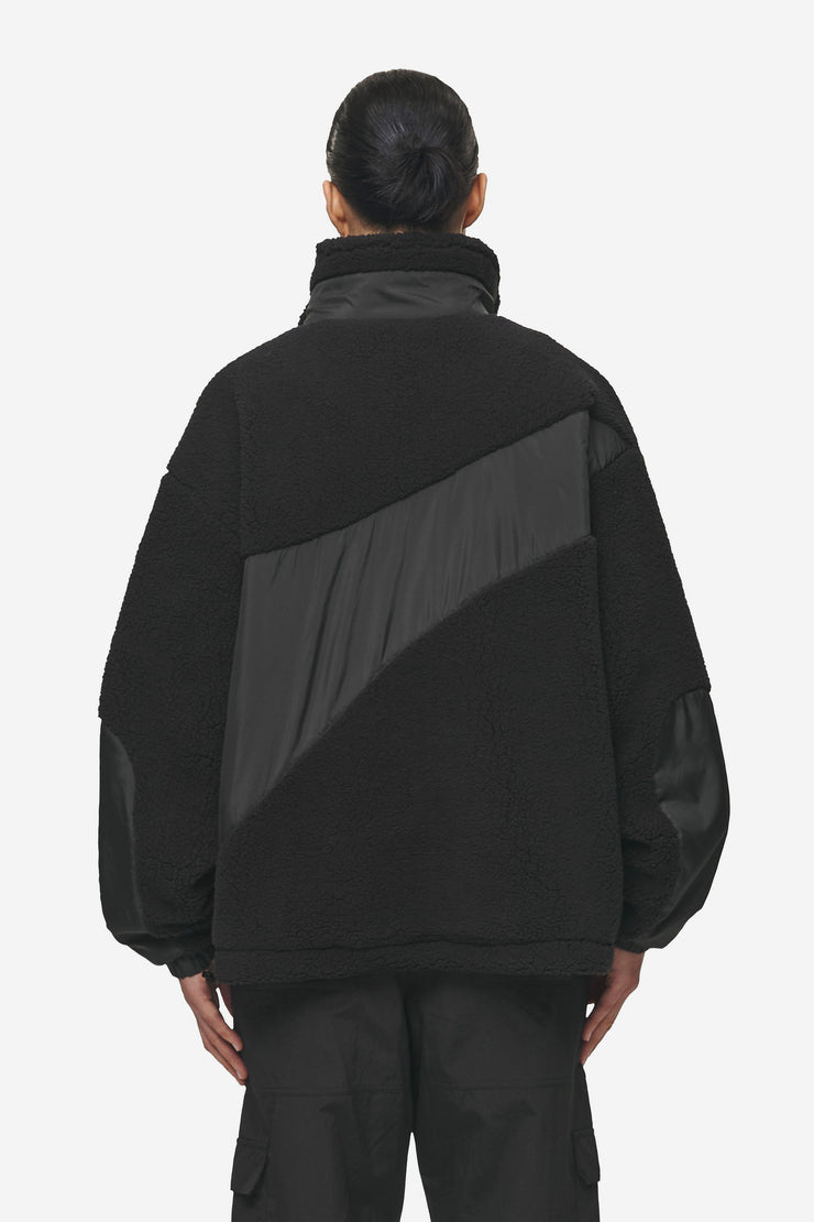 Pegador Risa Teddy Fabric Mix Jacket Black