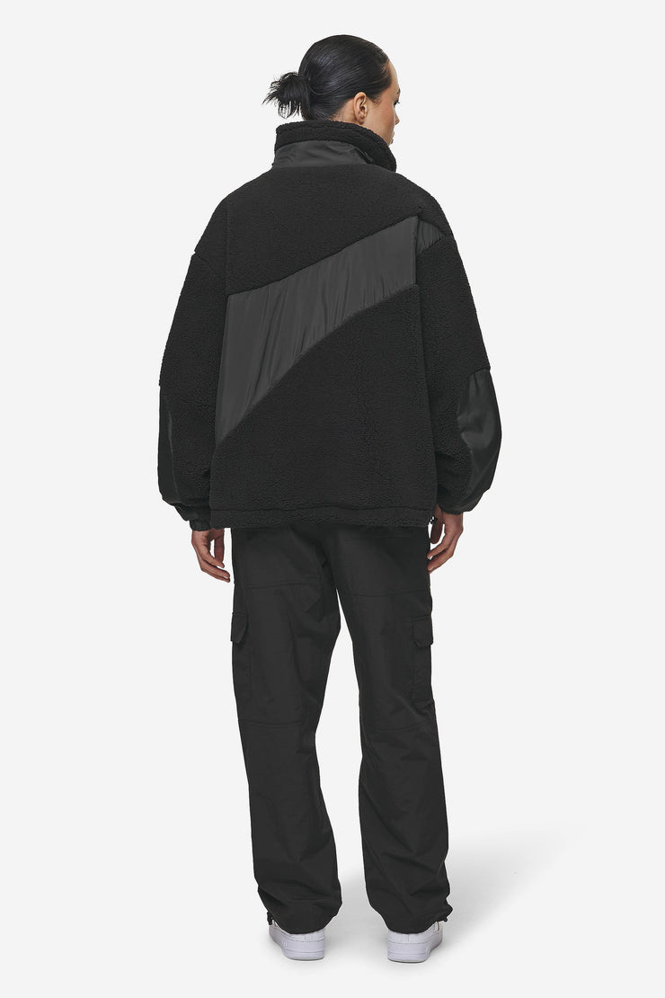 Pegador Risa Teddy Fabric Mix Jacket Black