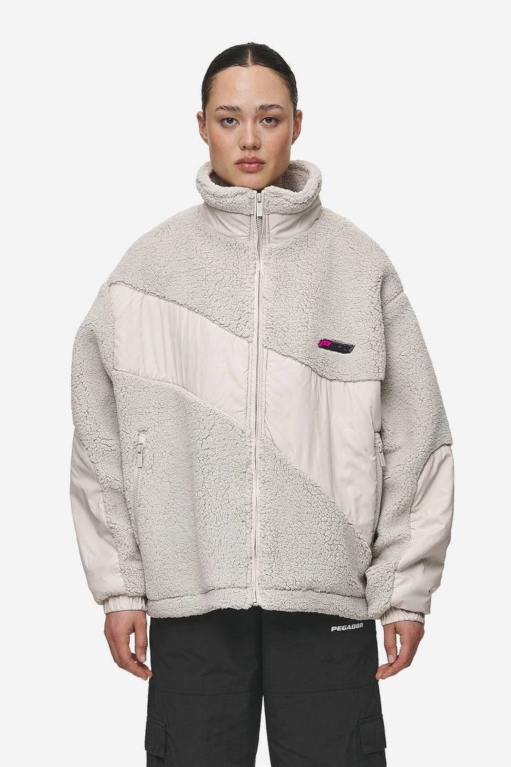 Pegador Risa Teddy Fabric Mix Jacket Moon Grey