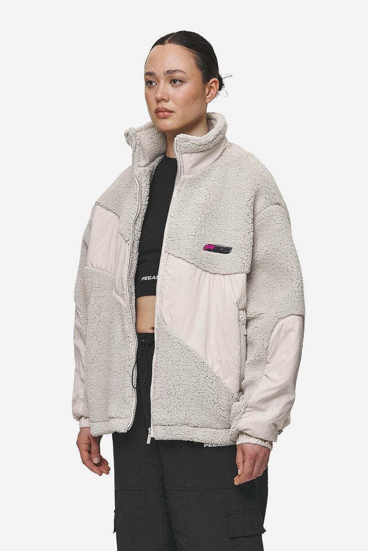 Pegador Risa Teddy Fabric Mix Jacket Moon Grey