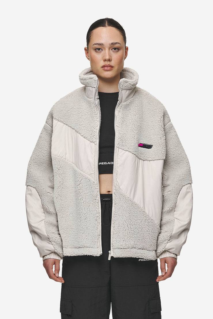 Pegador Risa Teddy Fabric Mix Jacket Moon Grey